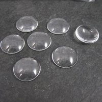 Destash 18mm clear flat round cabochons Lot of 40