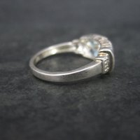 90s Sterling Blue Topaz Ring Size 6