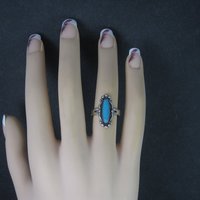 Classic Southwestern Sterling Turquoise Ring