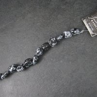 Snowflake Obsidian Nugget Bead Strand