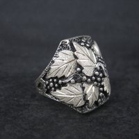 Mens Sterling Black Hills Silver Ring Size 9
