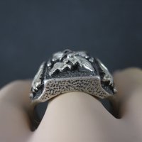 Mens Black Hills Silver Ring