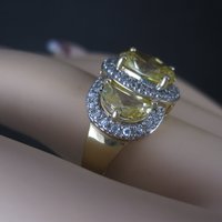 Vermeil Sterling Yellow Crystal Size 8 Ross Simons