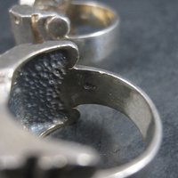 Lot of 2 Large Gemstone Rings Semimounts for Repair