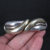Vintage Sterling Electroform Bangle Bracelet 7.5 Inches LeBitski