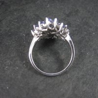 Sterling Purple Cubic Zirconia Cluster Ring Size 8