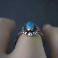 Classic Southwestern Sterling Turquoise Ring