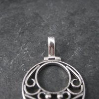 Vintage Sterling Filigree Amethyst Pendant