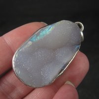 Chunky Sterling Druzy Pendant