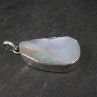 Chunky Sterling Druzy Pendant