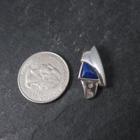 Sterling Lapis Lazuli Cz Pendant