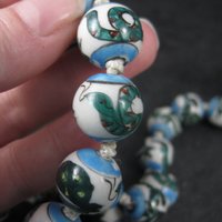 Vintage Chinese Export Snake Bead Necklace 25 Inches