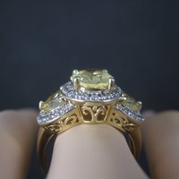 Vermeil Sterling Yellow Crystal Size 8 Ross Simons