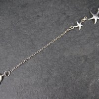 Dainty Sterling Starfish Bracelet 6-7 Inches