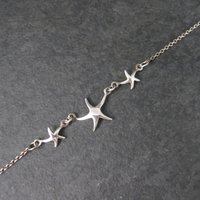 Dainty Sterling Starfish Bracelet 6-7 Inches