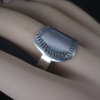 Vintage Southwestern Sterling Spoon Ring Size 11