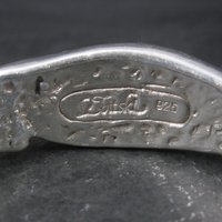 Vintage Sterling Electroform Bangle Bracelet 7.5 Inches LeBitski