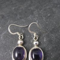 Simple Sterling Amethyst Earrings