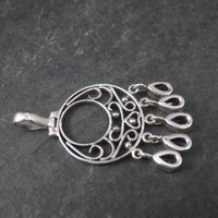 Vintage Sterling Filigree Amethyst Pendant