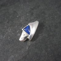 Sterling Lapis Lazuli Cz Pendant