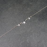 Dainty Sterling Starfish Bracelet 6-7 Inches