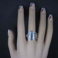 Vintage Southwestern Sterling Spoon Ring Size 11