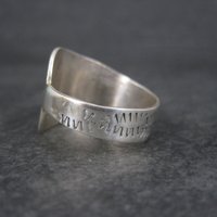 Vintage Southwestern Sterling Spoon Ring Size 11