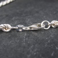Graduated Italian Sterling Twisted Rope Chain 18 Inches