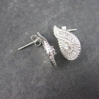 Fancy Vintage Sterling Cz Earrings