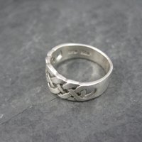 Vintage Sterling Celtic Weave Ring Size 5