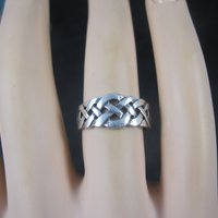 Vintage Sterling Celtic Weave Ring Size 5