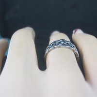 Vintage Sterling Celtic Weave Ring Size 5