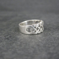 Vintage Sterling Celtic Weave Ring Size 5