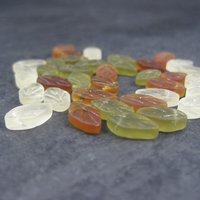 Lot of 36 Glass Leaf Beads 7x11mm