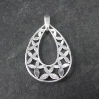 Vintage Diamond Cut Teardrop Pendant