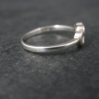 Dainty Italian Sterling Heart Ring New Old Stock Sizes 6 and 8