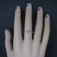 Dainty Italian Sterling Heart Ring New Old Stock Sizes 6 and 8