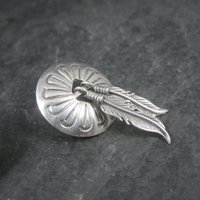 Vintage Southwestern Sterling Feather Earrings