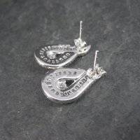 Fancy Vintage Sterling Cz Earrings