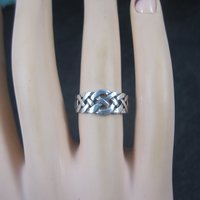 Vintage Sterling Celtic Weave Ring Size 5
