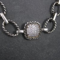 Estate Sterling Cubic Zirconia Necklace