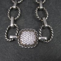 Estate Sterling Cubic Zirconia Necklace