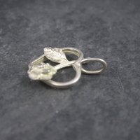 Sterling Diamond Cut Heart Rose Pendant