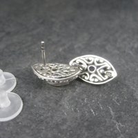 Ornate Sterling Amethyst Earrings