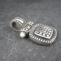 Estate Sterling Hinged Pearl Pendant