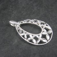 Vintage Diamond Cut Teardrop Pendant