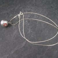 Vintage Sterling 80s Cleveland Basketball Pendant Necklace