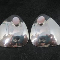 Large Navajo Pink Mother of Pearl Earrings