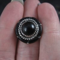 Vintage Southwestern Onyx Inlay Bracelet Pendant Ring Jewelry Set Size 5