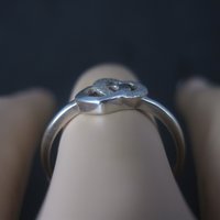 Dainty Italian Sterling Heart Ring New Old Stock Sizes 6 and 8